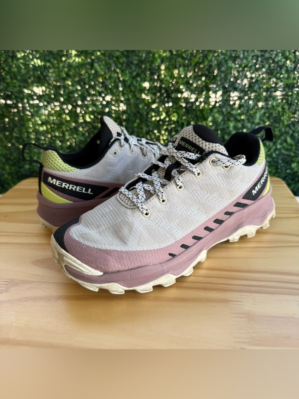Merrell Speed Eco Women’s 8.5 Oyster Burlwood Hiking Trail Shoes J037368